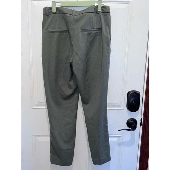 H&M Women’s Flat Front Dress Pants Gray Green Size 6 EUC - Picture 5 of 10
